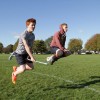 Quidditch players Sam Senior (left) and Jack Williams (right) // Credit: Brizzlepuffs